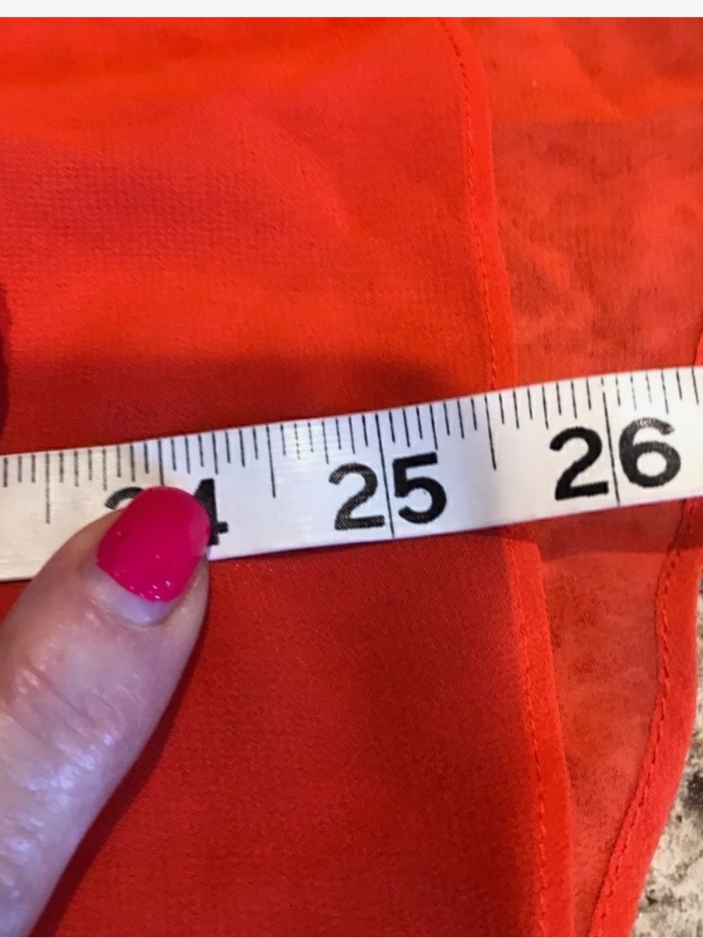 Vince Camuto Bright Red Sleeveless Layered Chiffon Top - Picture 7 of 10